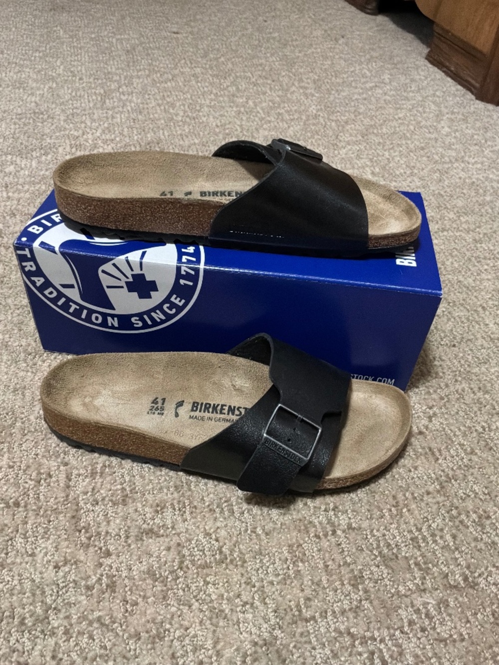 NWB Birkenstock Catalina Licorice Black Sandal EU 41